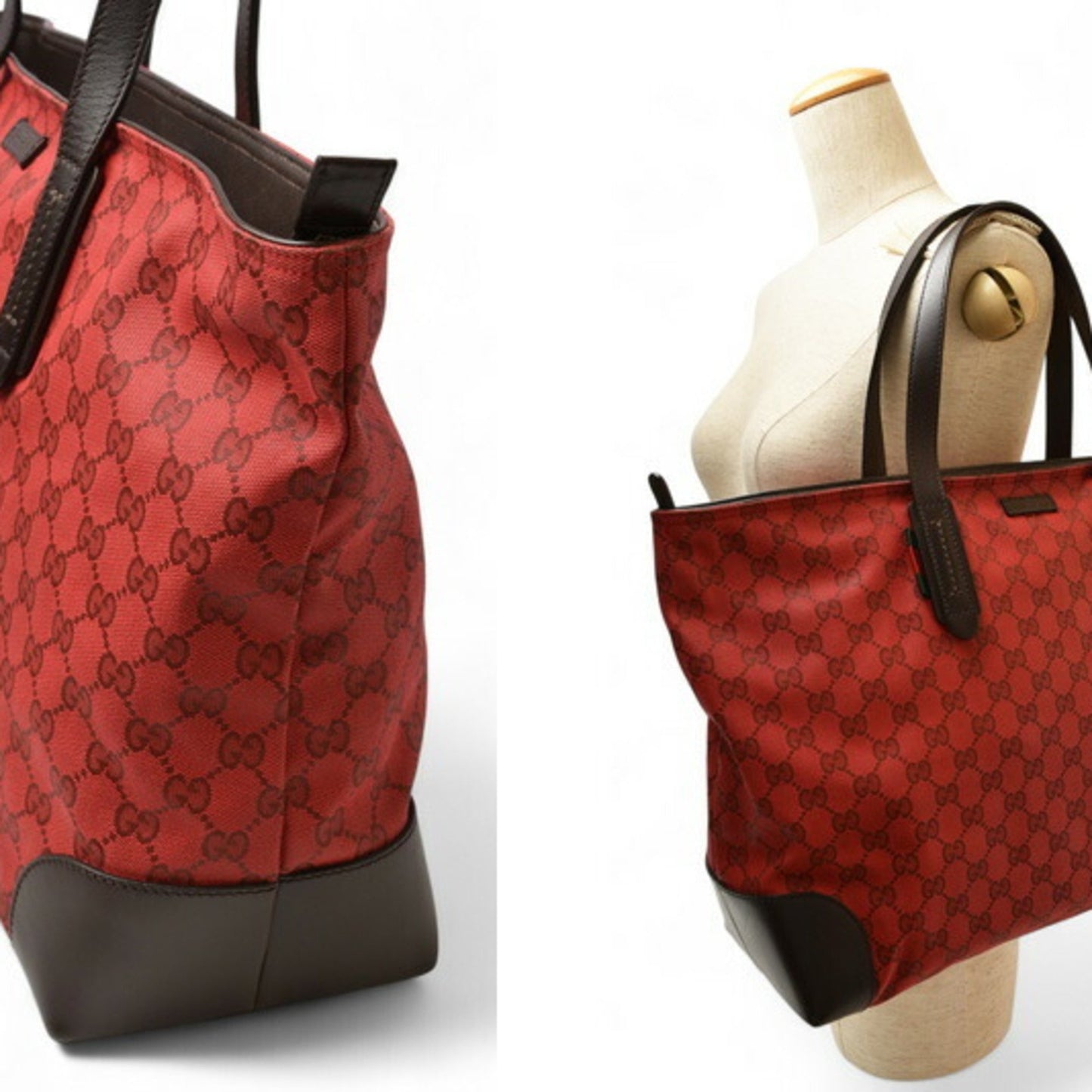 Gucci Coated Canvas Red Shoulder Bags