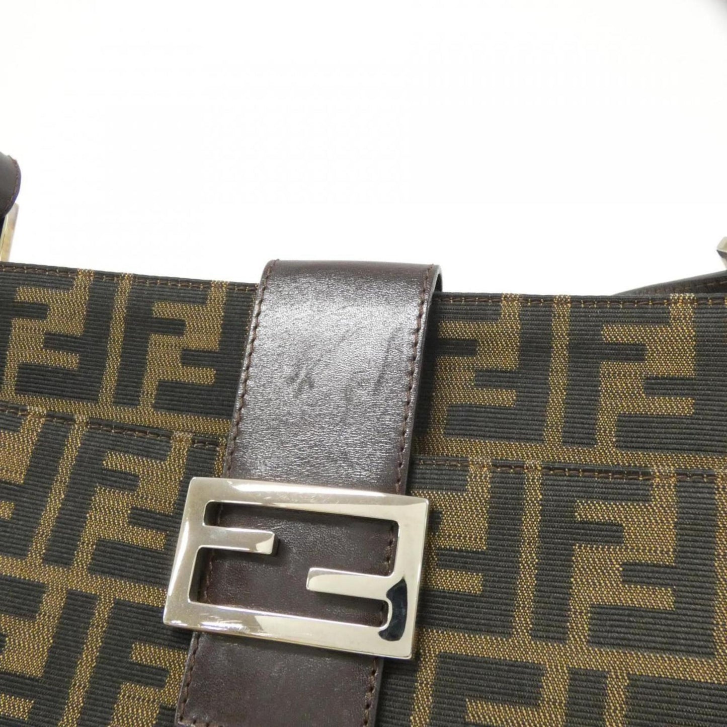 Fendi Canvas Brown Shoulder Bags