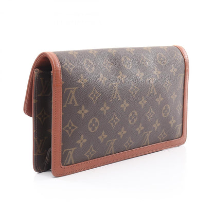Louis Vuitton Coated Canvas Brown Clutch Bags
