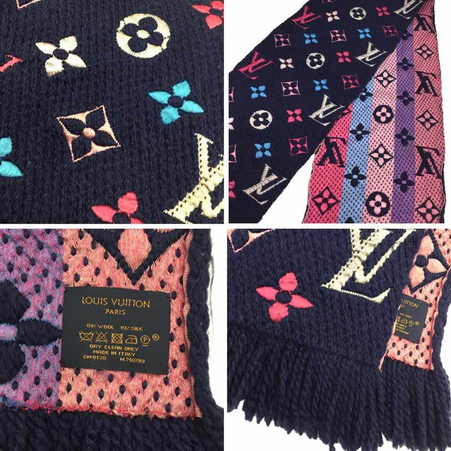 Louis Vuitton Wool Blue Scarves