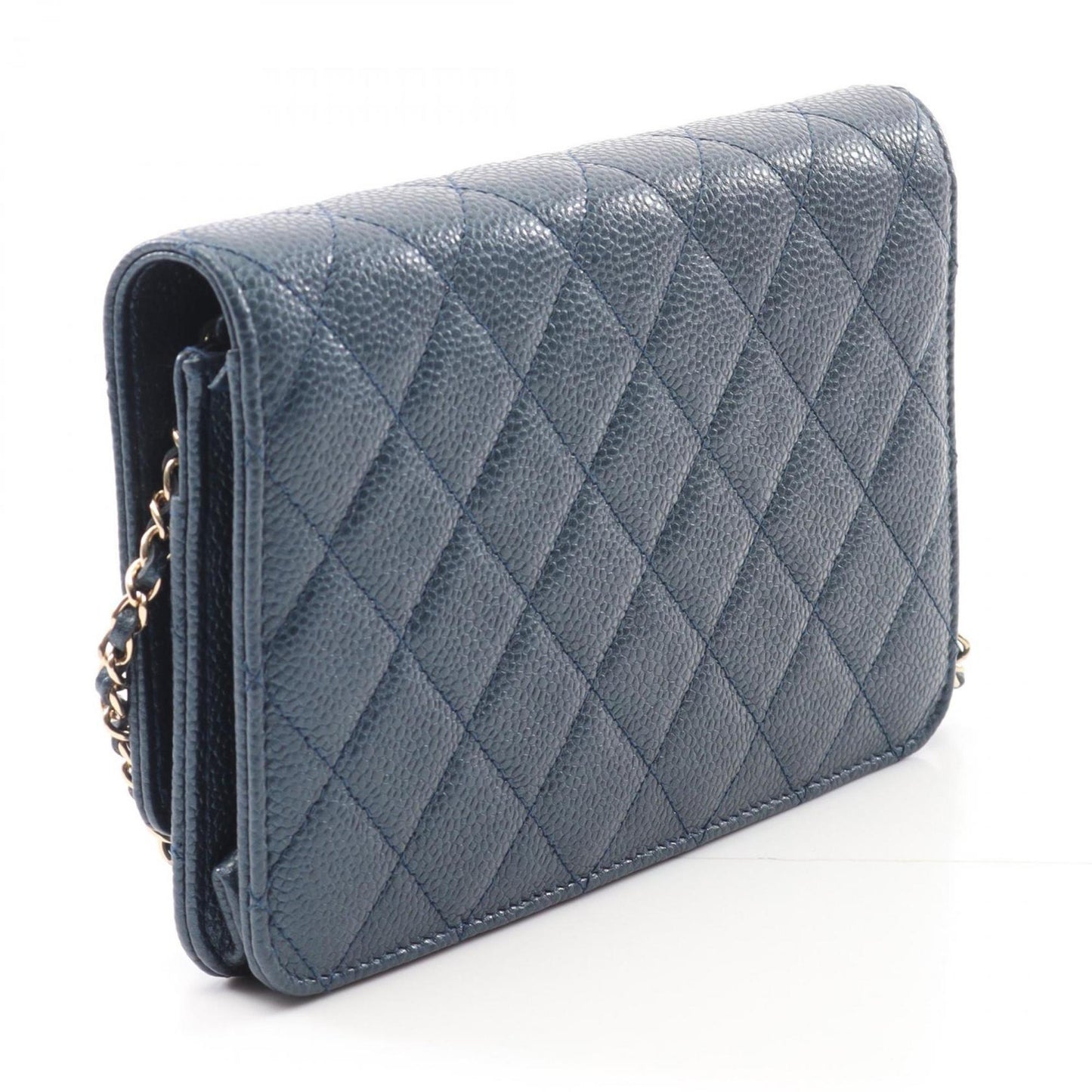 Chanel Calfskin Blue Shoulder Bags