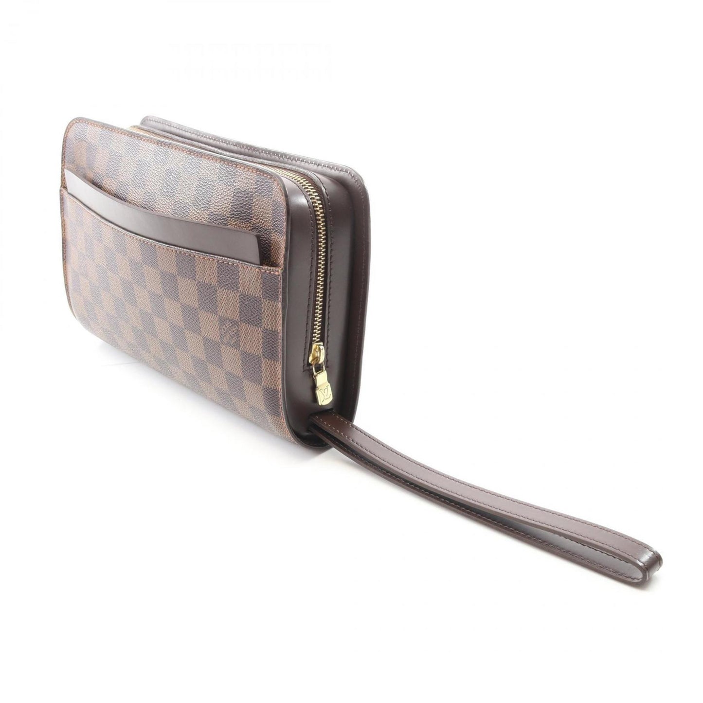 Louis Vuitton Coated Canvas Brown Clutch Bags
