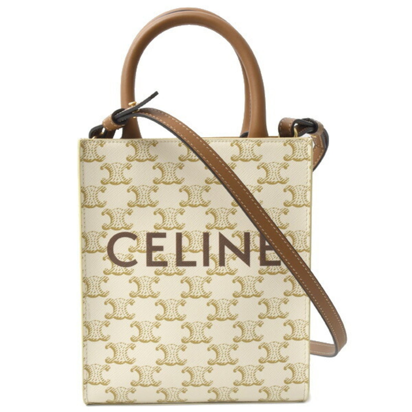 Celine Pvc Brown Handbags