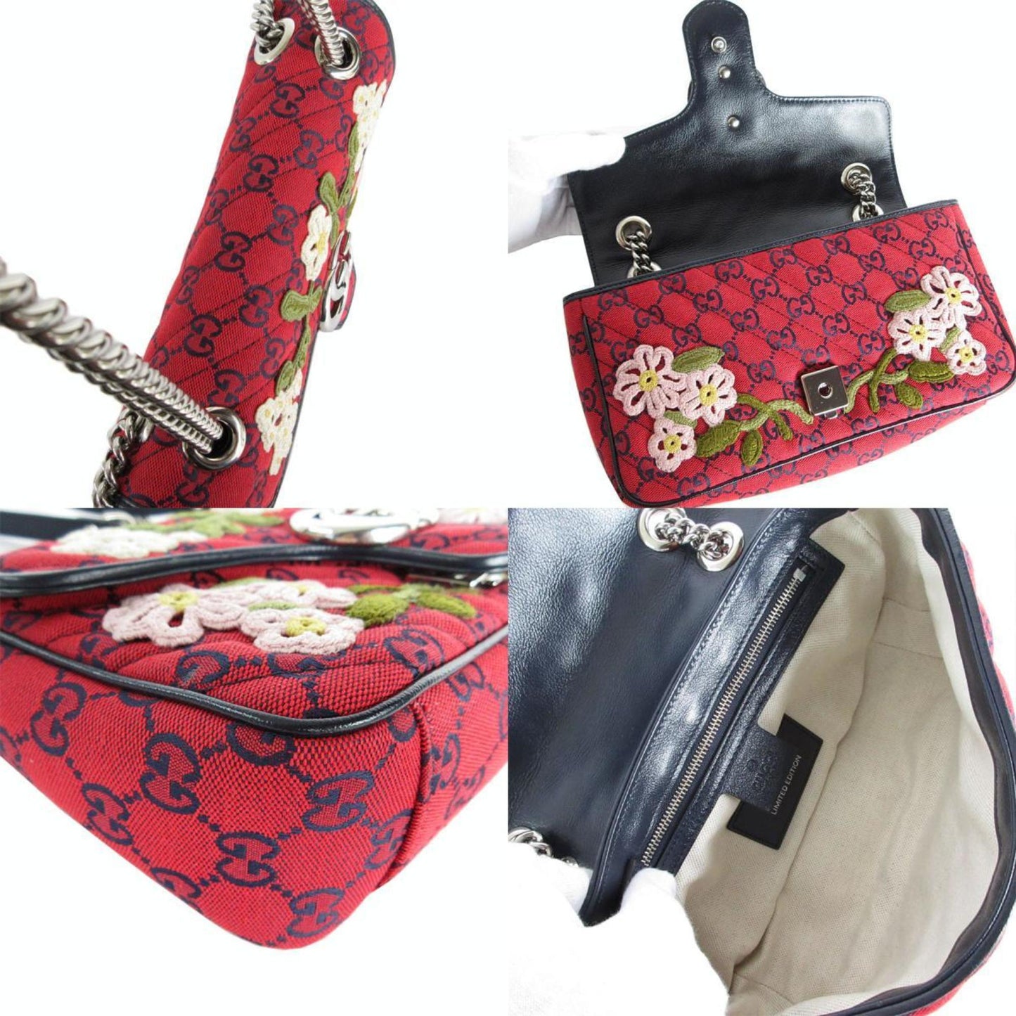 Gucci Canvas Red Shoulder Bags