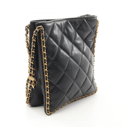 Chanel Calfskin Black Shoulder Bags