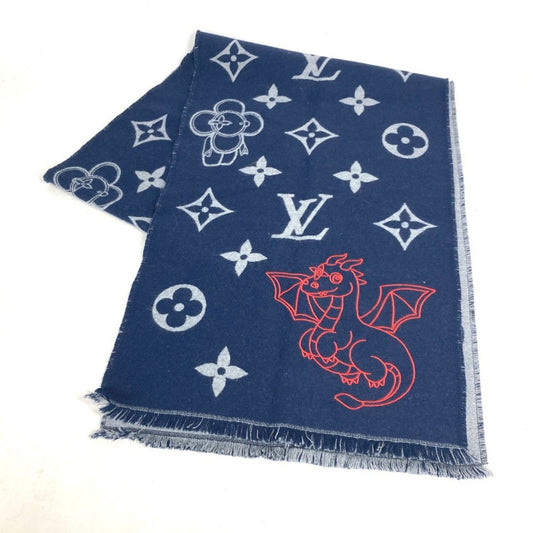 Louis Vuitton Wool Blue Scarves
