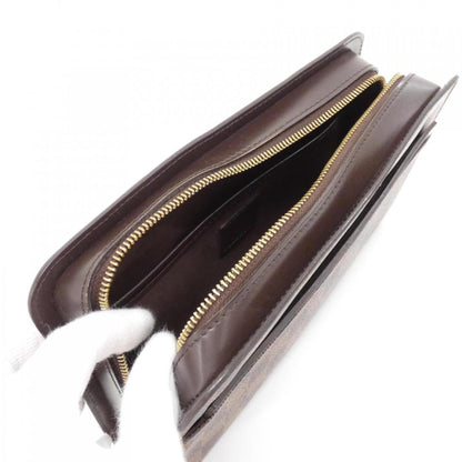 Louis Vuitton Coated Canvas Brown Clutch Bags