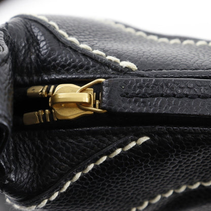 Chanel Calfskin Black Shoulder Bags