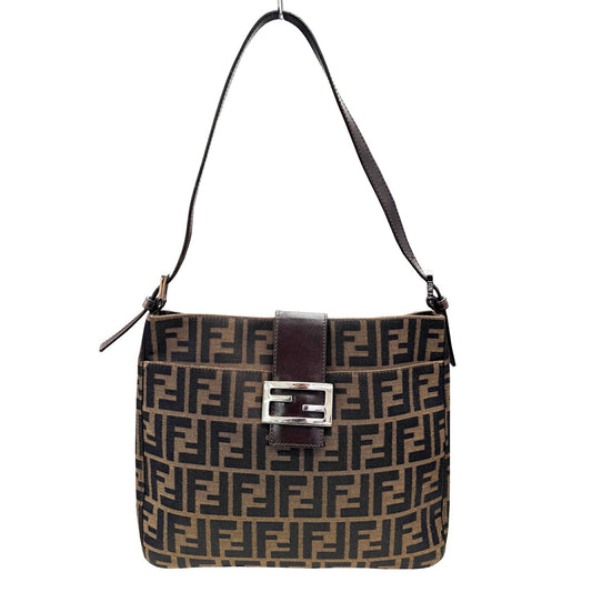 Fendi Canvas Brown Shoulder Bags