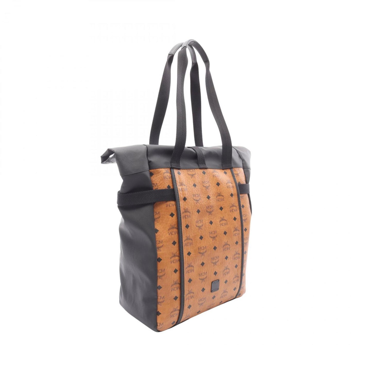 Mcm Coated Canvas Black Tote Bags