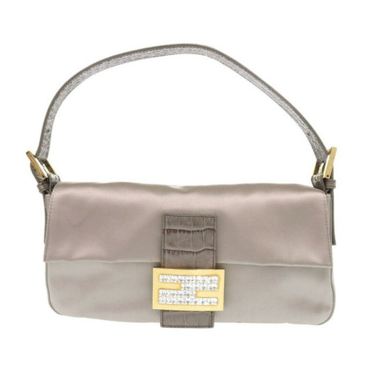 Fendi Satin Gray Handbags