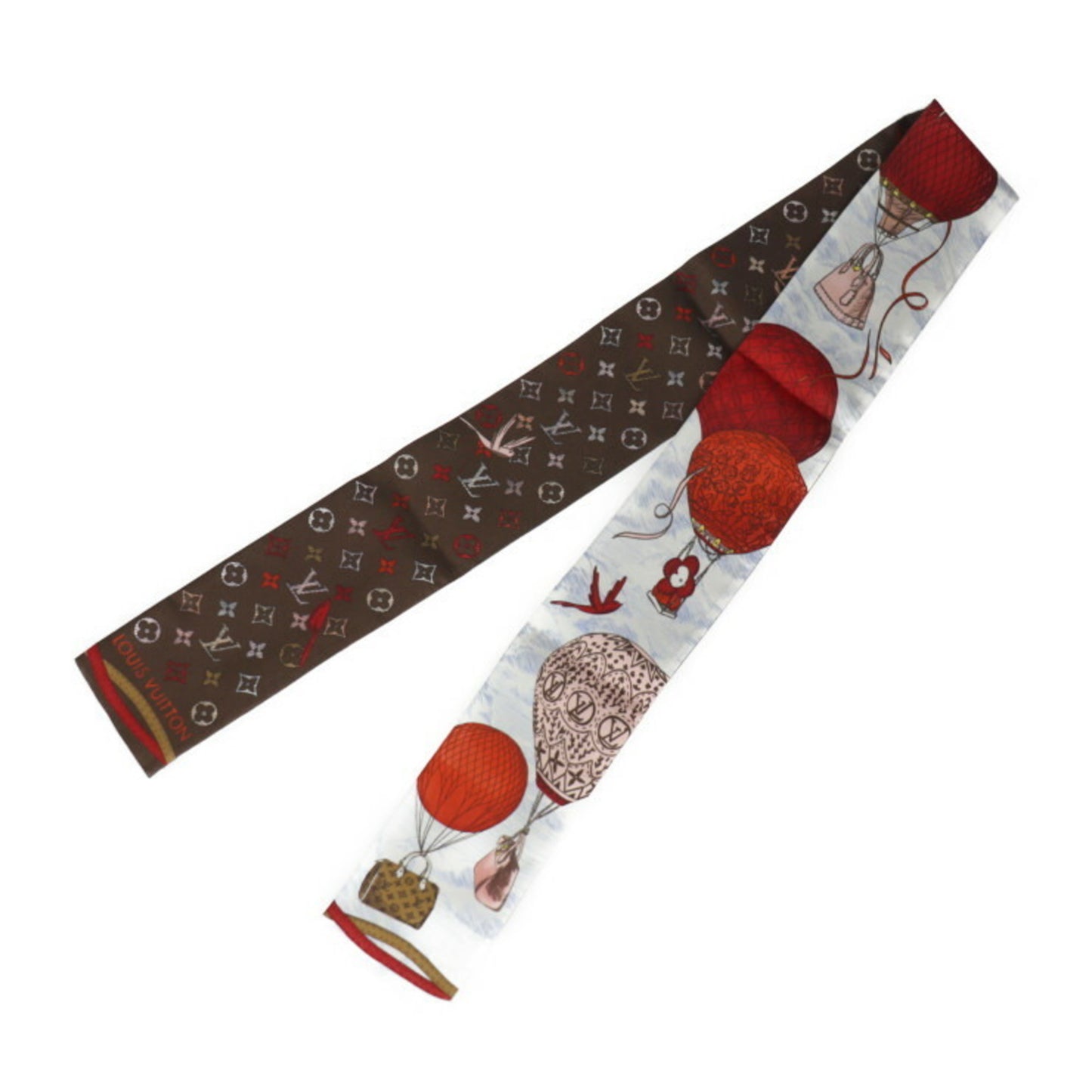 Louis Vuitton Silk Brown Scarves