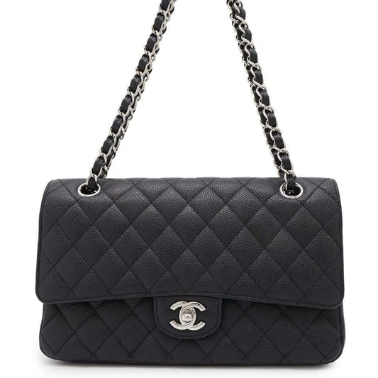 Chanel Calfskin Black Shoulder Bags