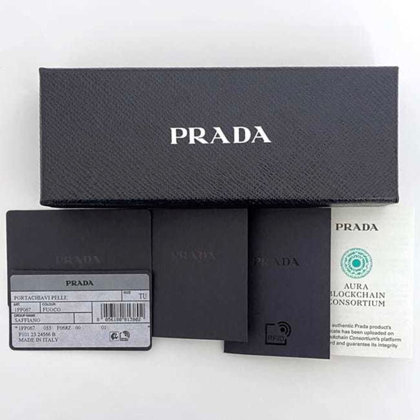 Prada Gold Red Key Rings
