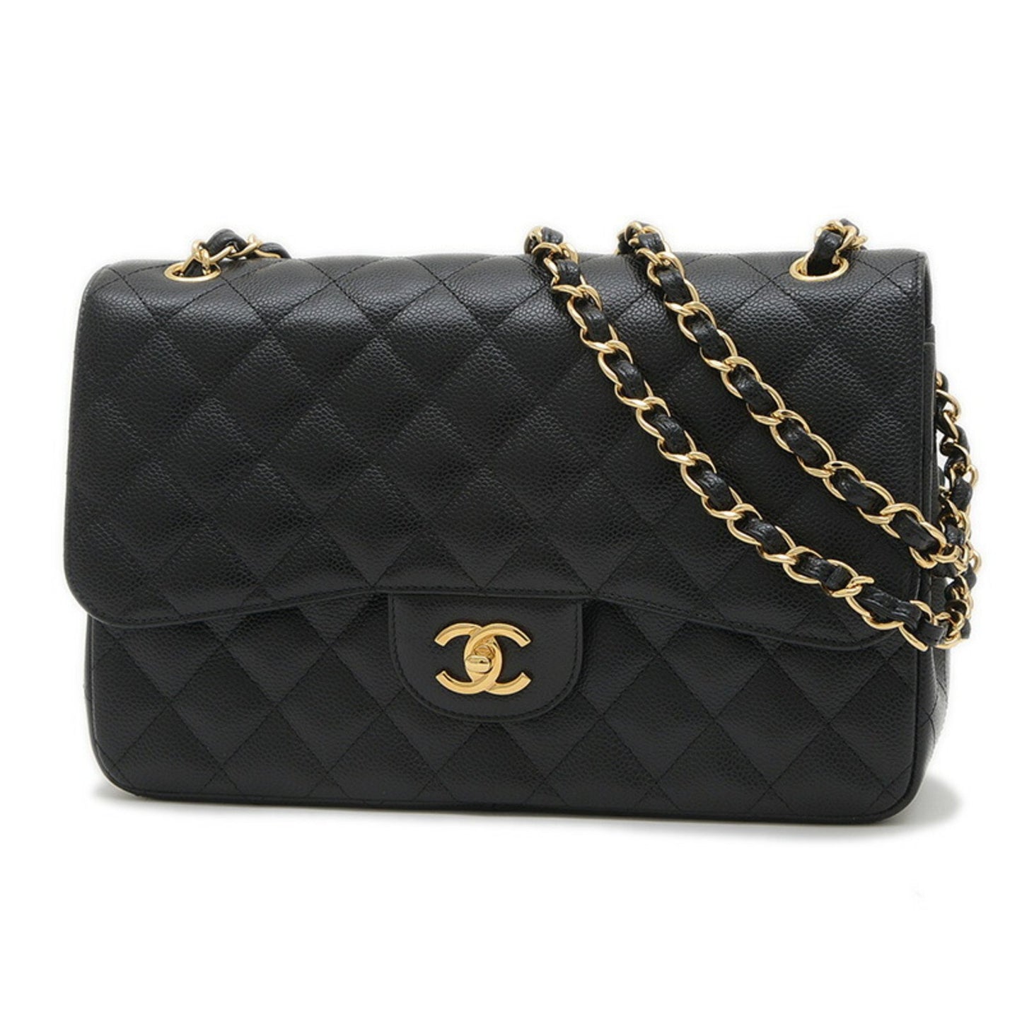 Chanel Calfskin Black Shoulder Bags