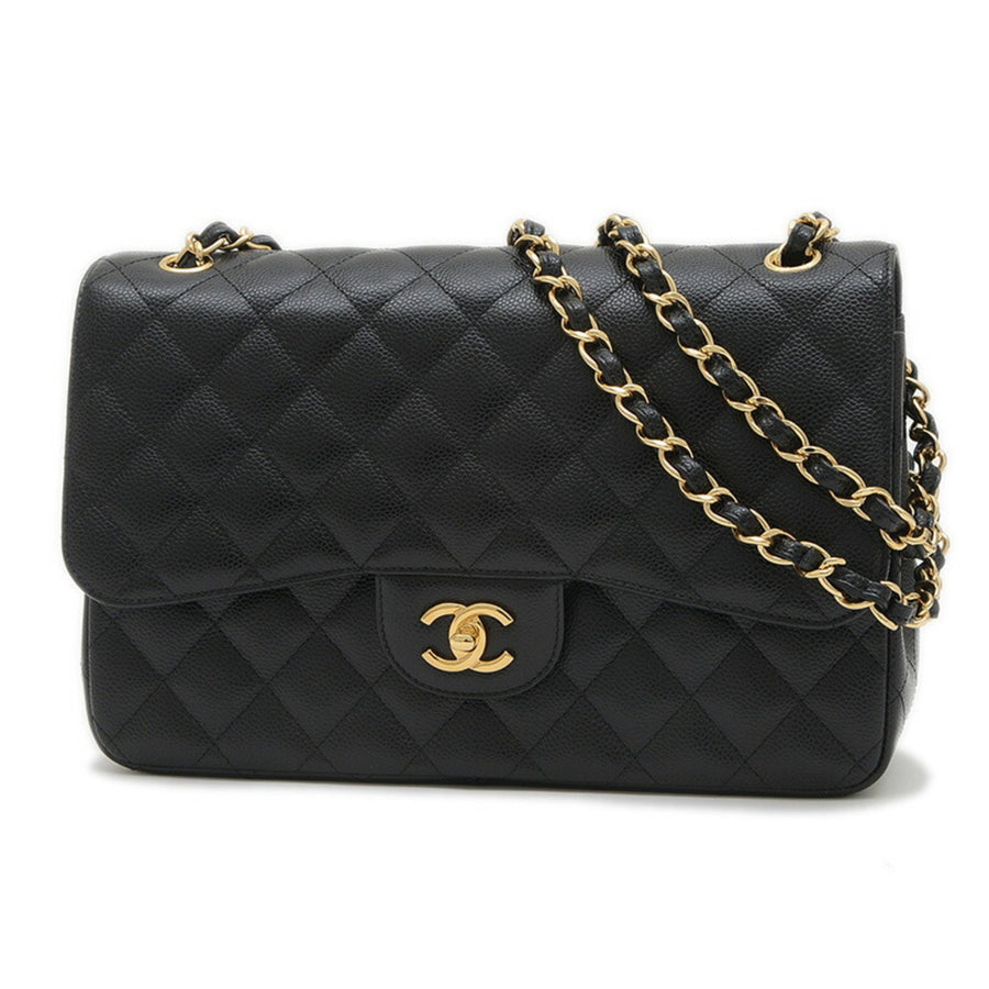 Chanel Calfskin Black Shoulder Bags