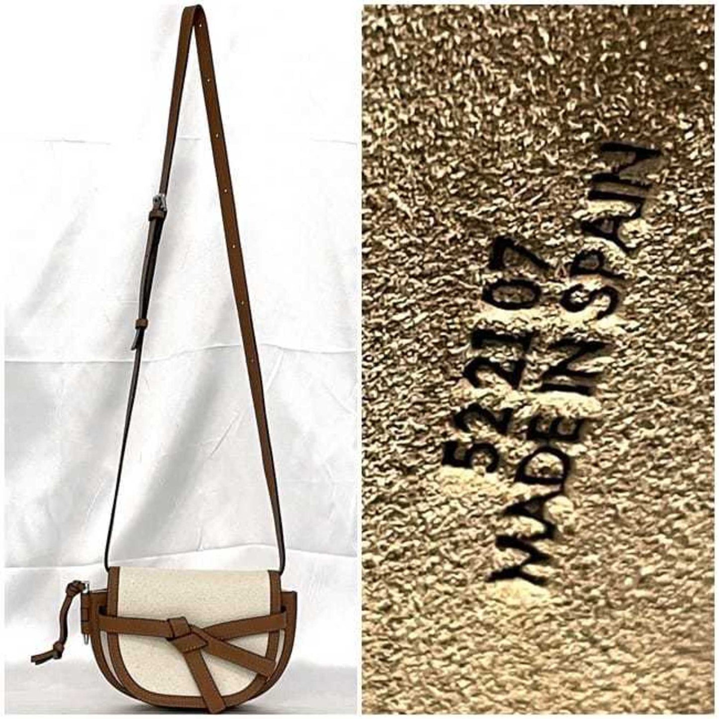 Loewe Canvas Brown Shoulder Bags