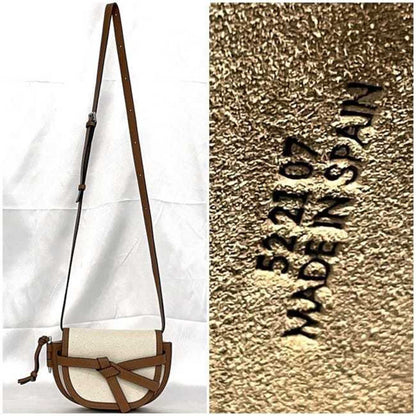 Loewe Canvas Brown Shoulder Bags