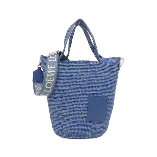 Loewe Woven Fabric Blue Handbags