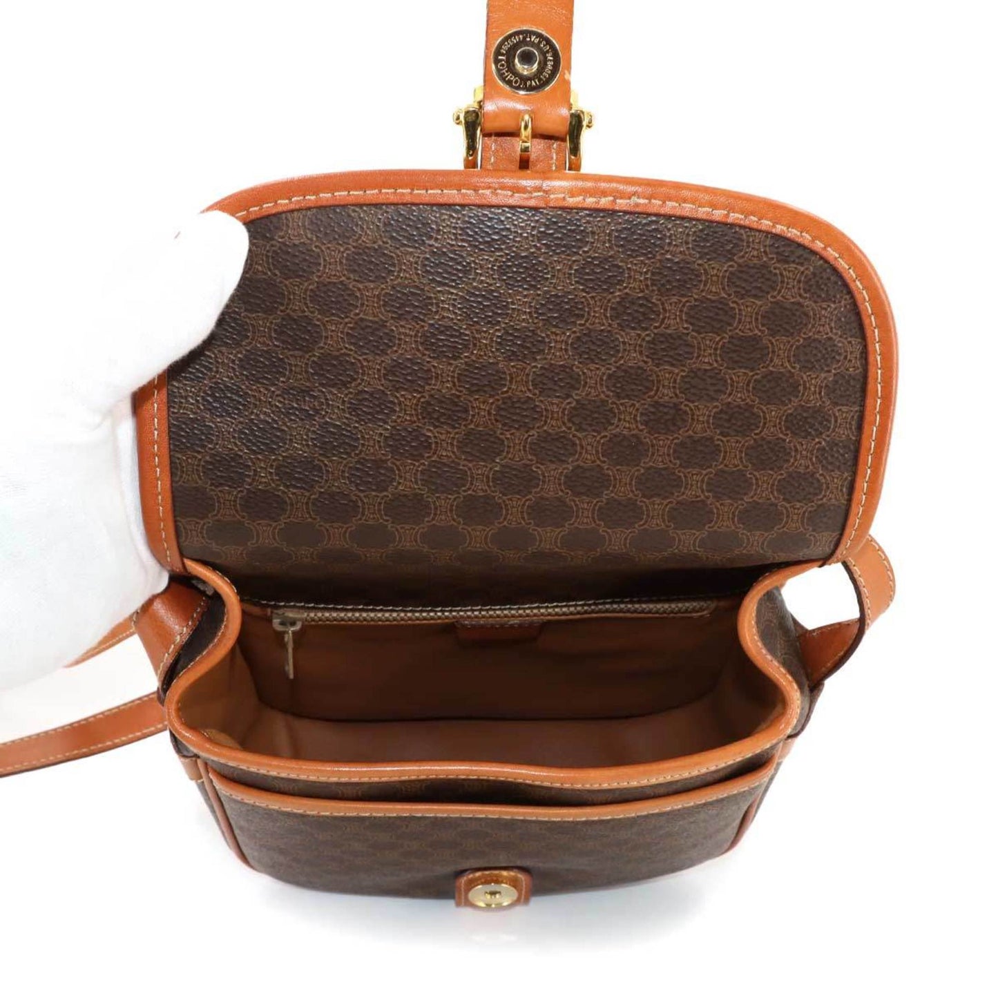 Celine Pvc Brown Shoulder Bags