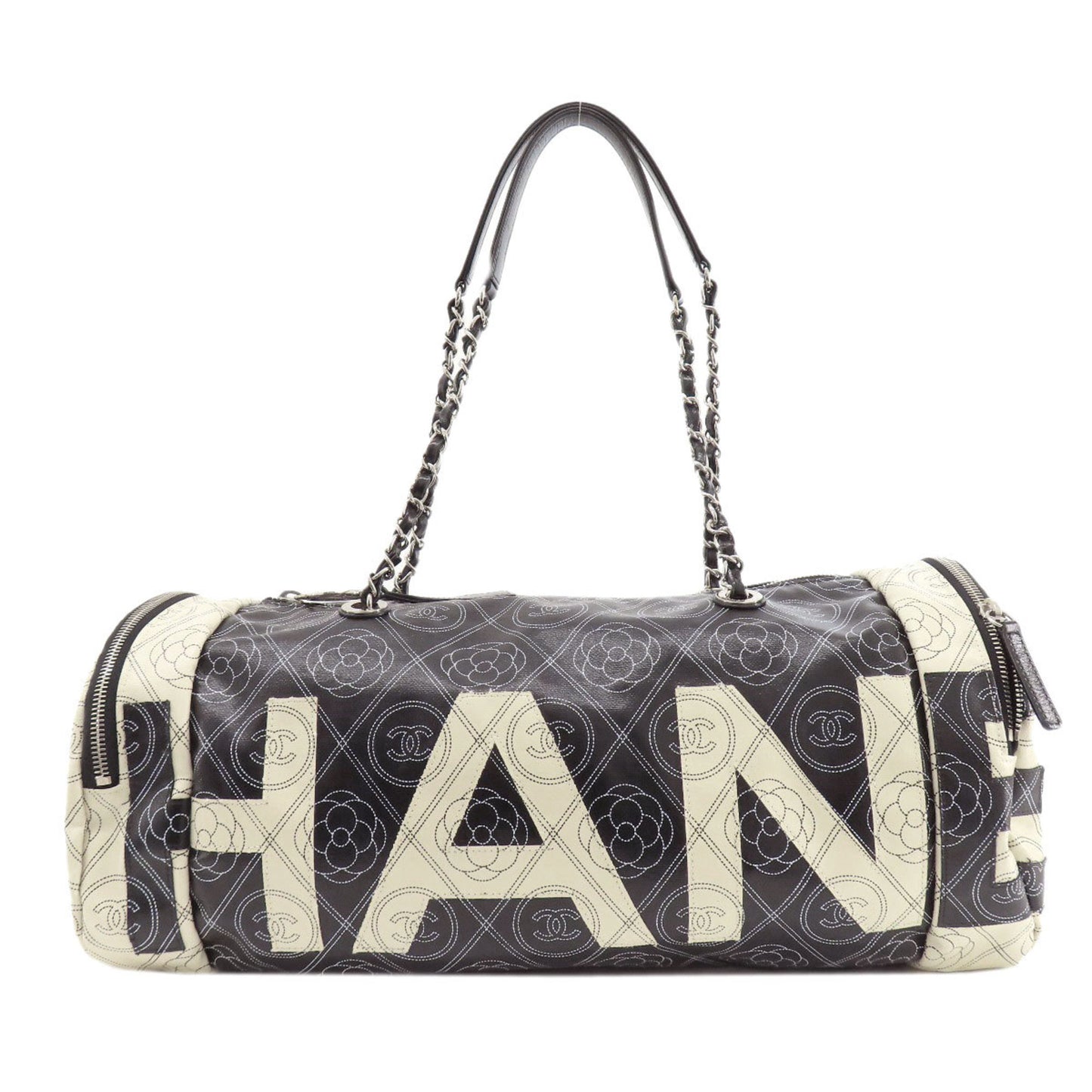 Chanel Coated Canvas Black Travel Bags