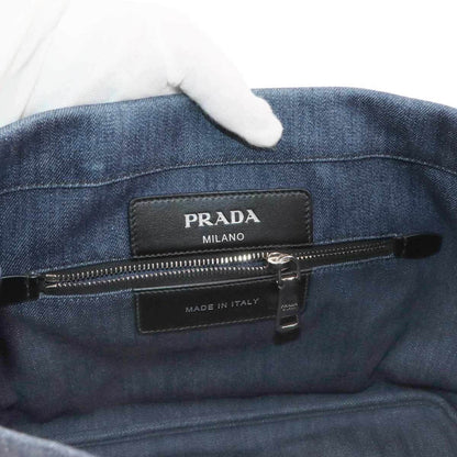 Prada Denim Black Tote Bags