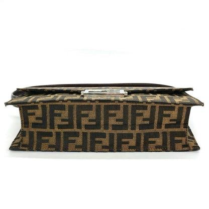Fendi Woven Fabric Green Shoulder Bags