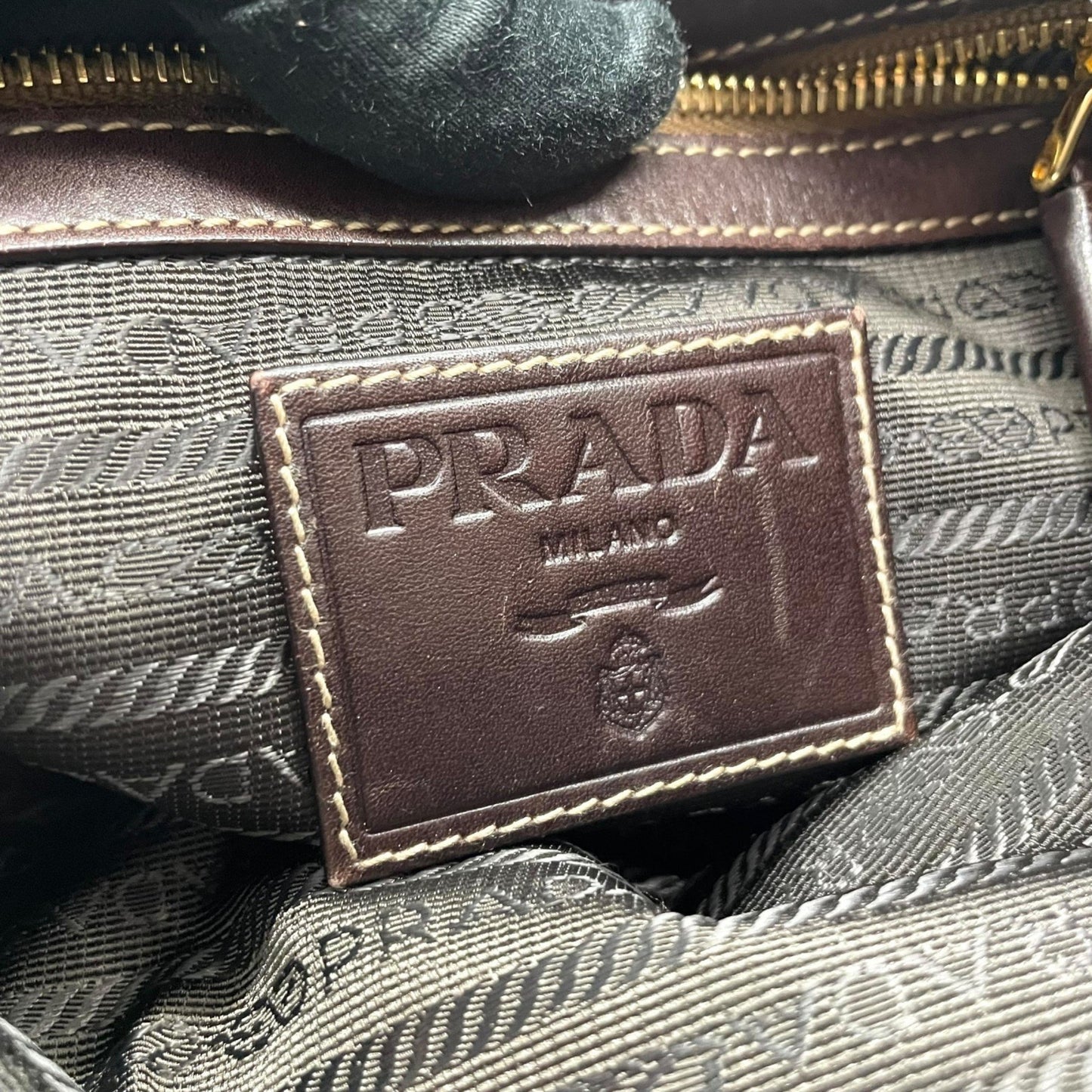 Prada Canvas Brown Shoulder Bags