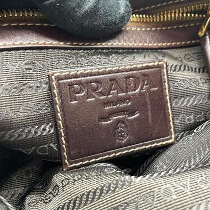 Prada Canvas Brown Shoulder Bags