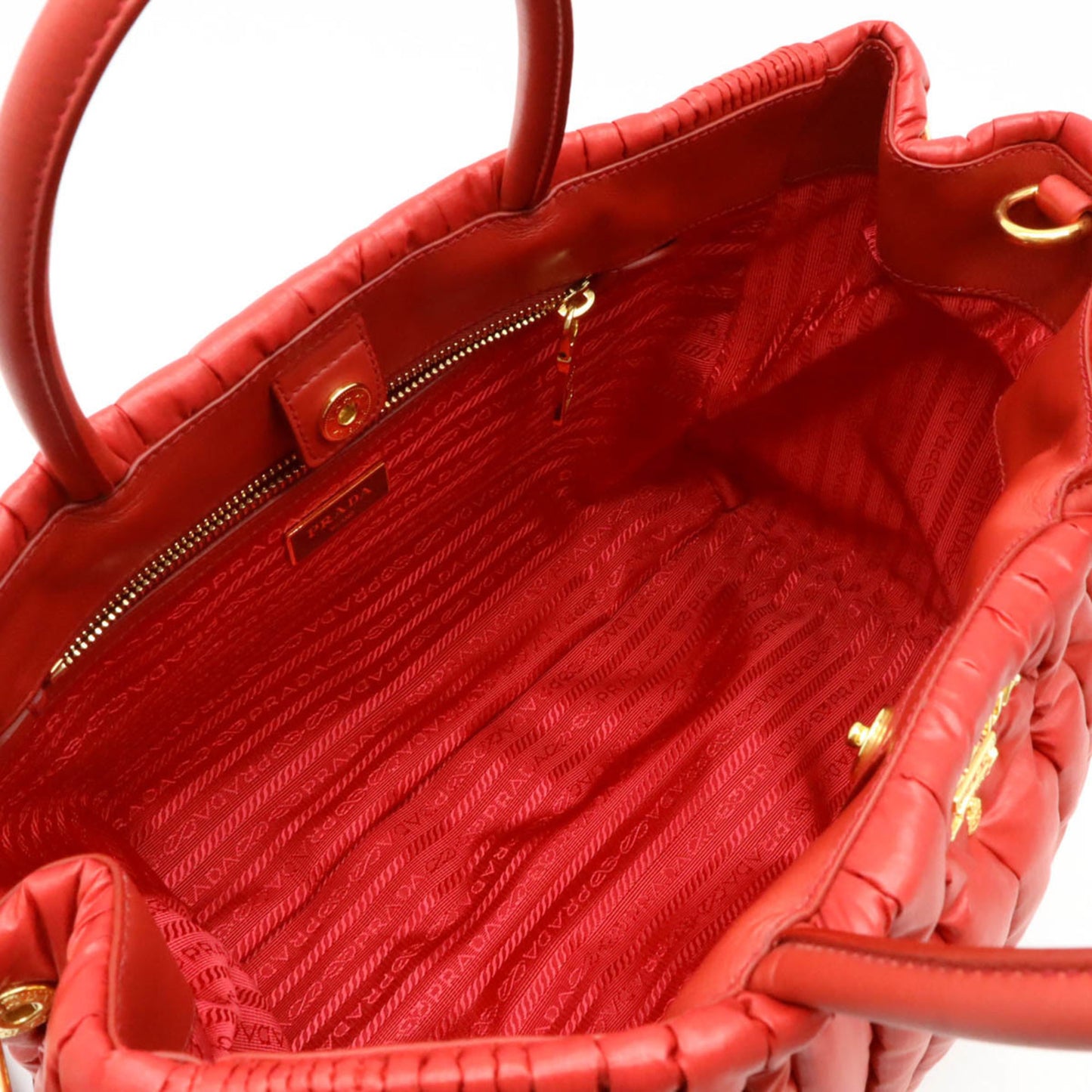 Prada Nylon Red Handbags