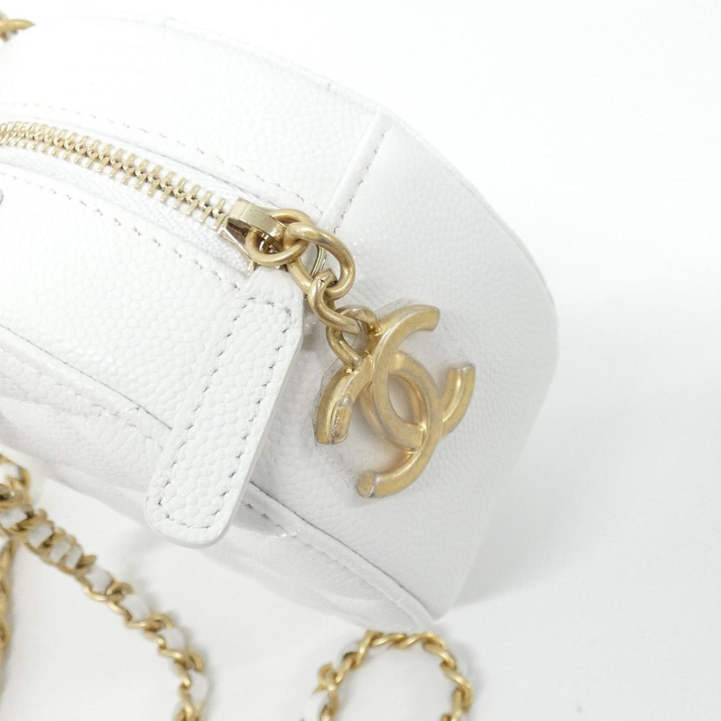 Chanel Calfskin White Shoulder Bags