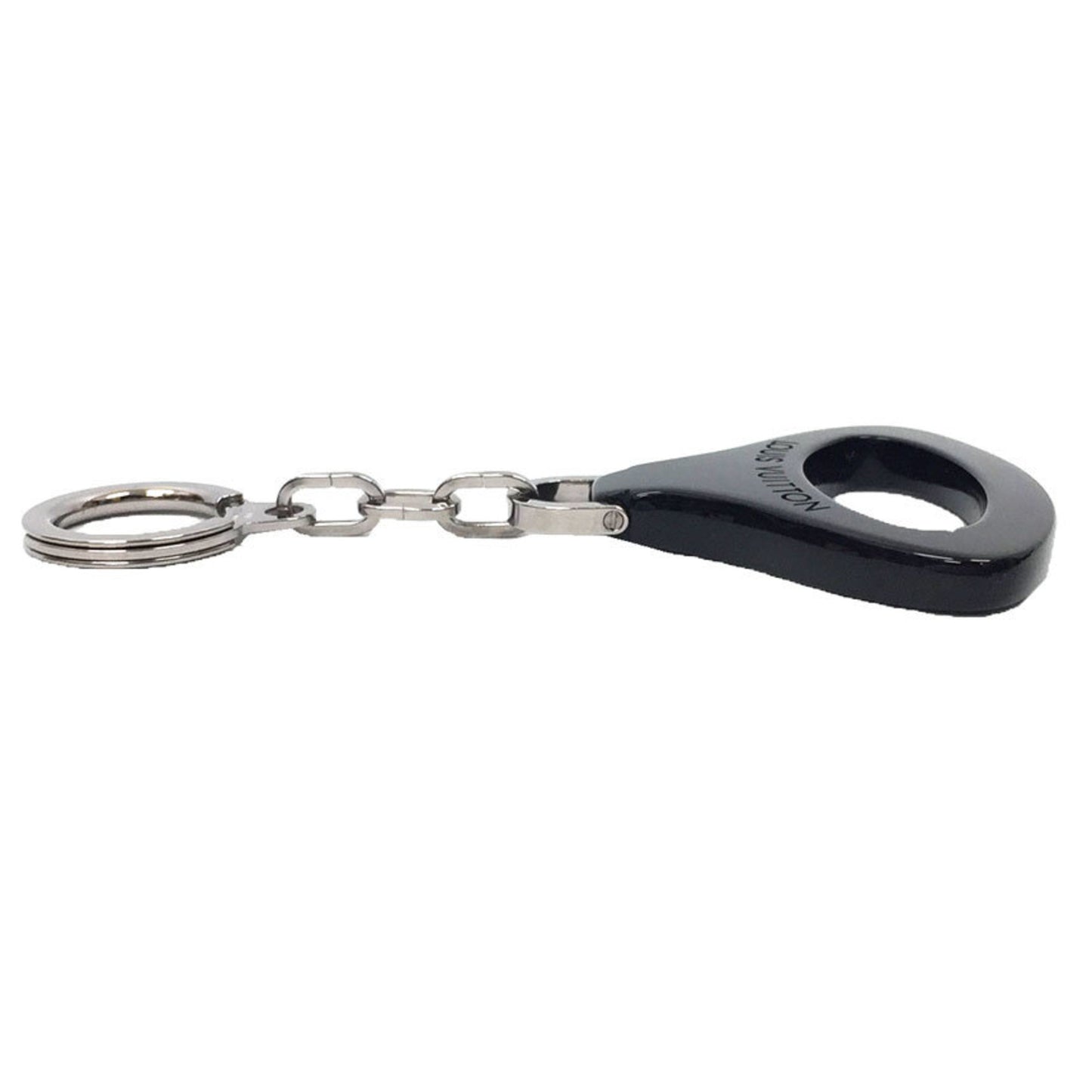 Louis Vuitton Glossy Material Black Key Rings