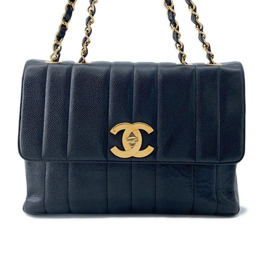 Chanel Calfskin Black Shoulder Bags