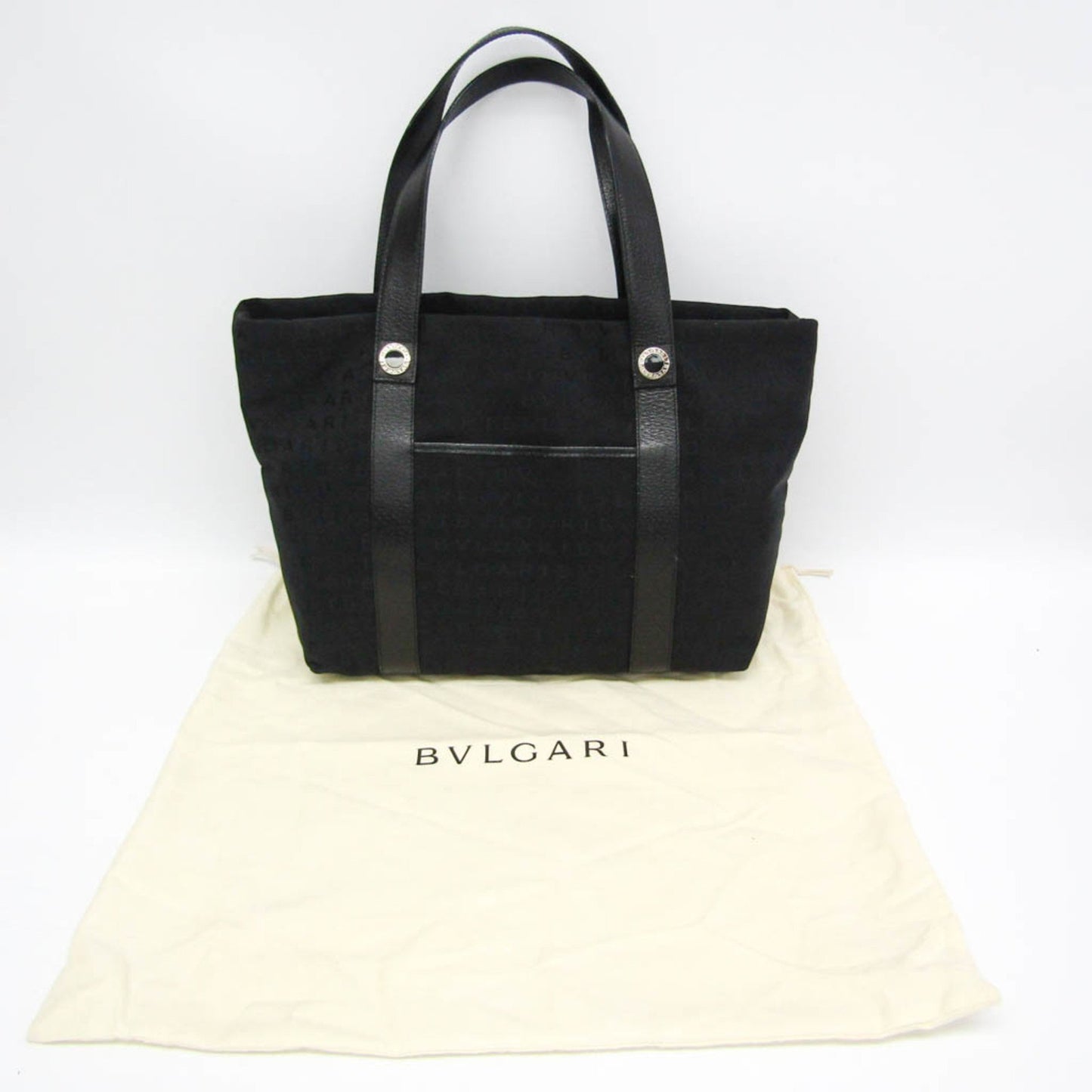 Bvlgari Canvas Black Tote Bags