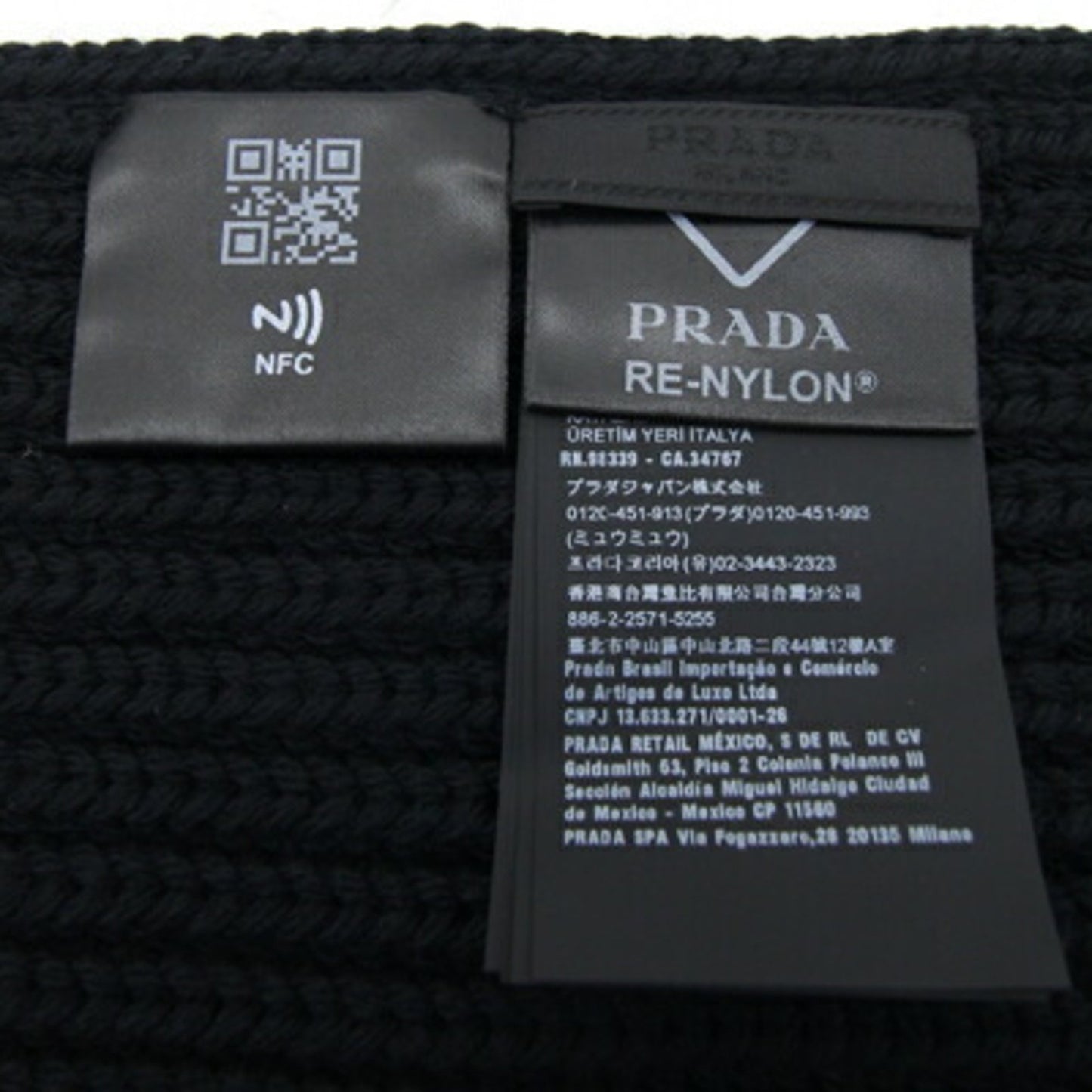 Prada Nylon Black Scarves