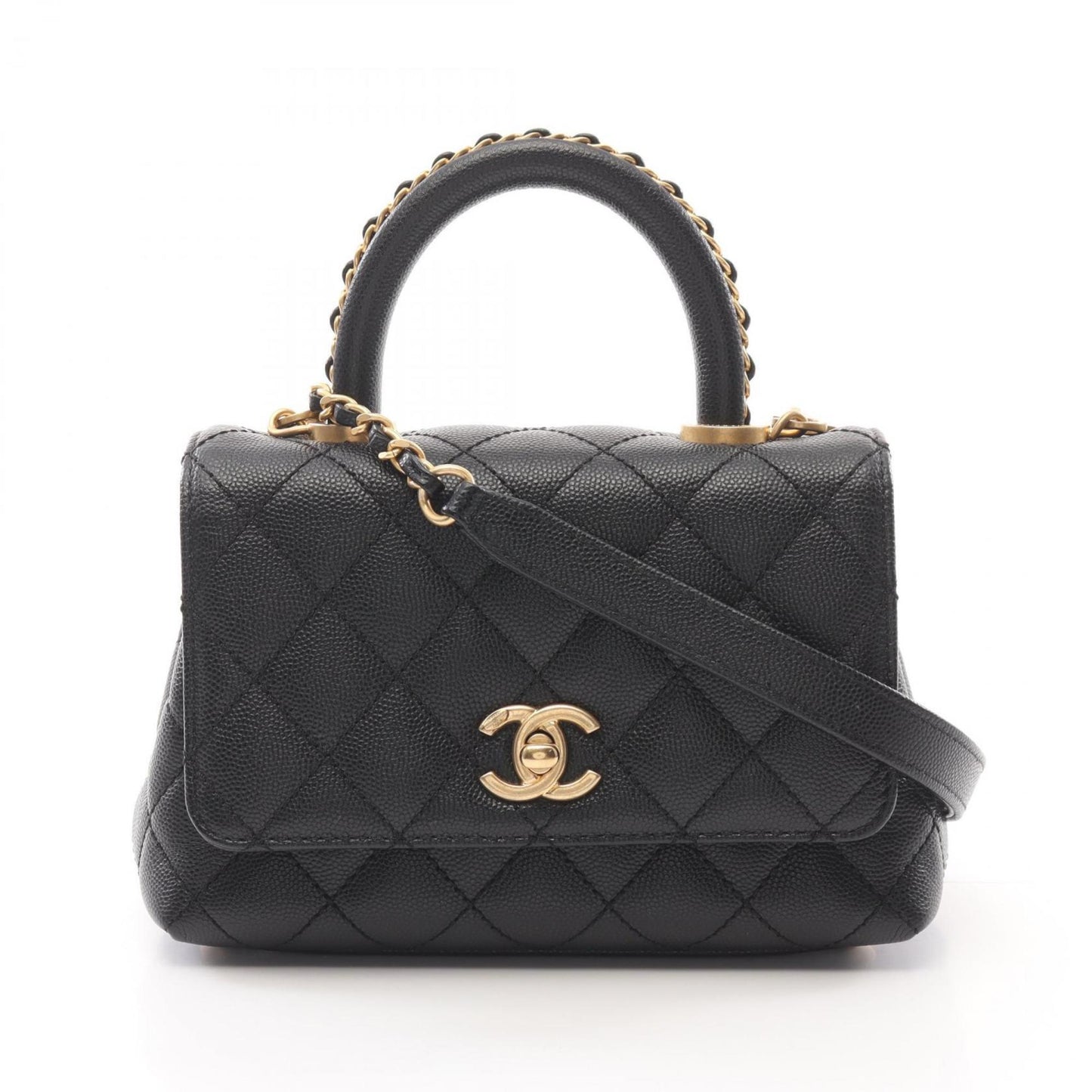Chanel Calfskin Black Handbags