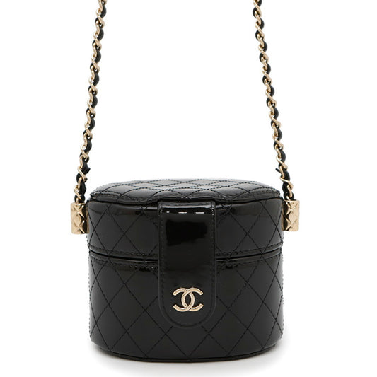 Chanel Patent Black Shoulder Bags