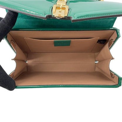 Gucci Patent Green Handbags