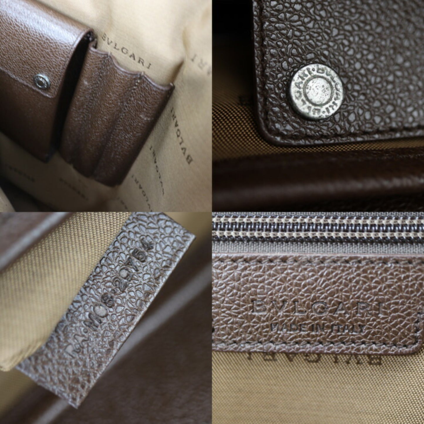 Bvlgari Pvc Brown Shoulder Bags