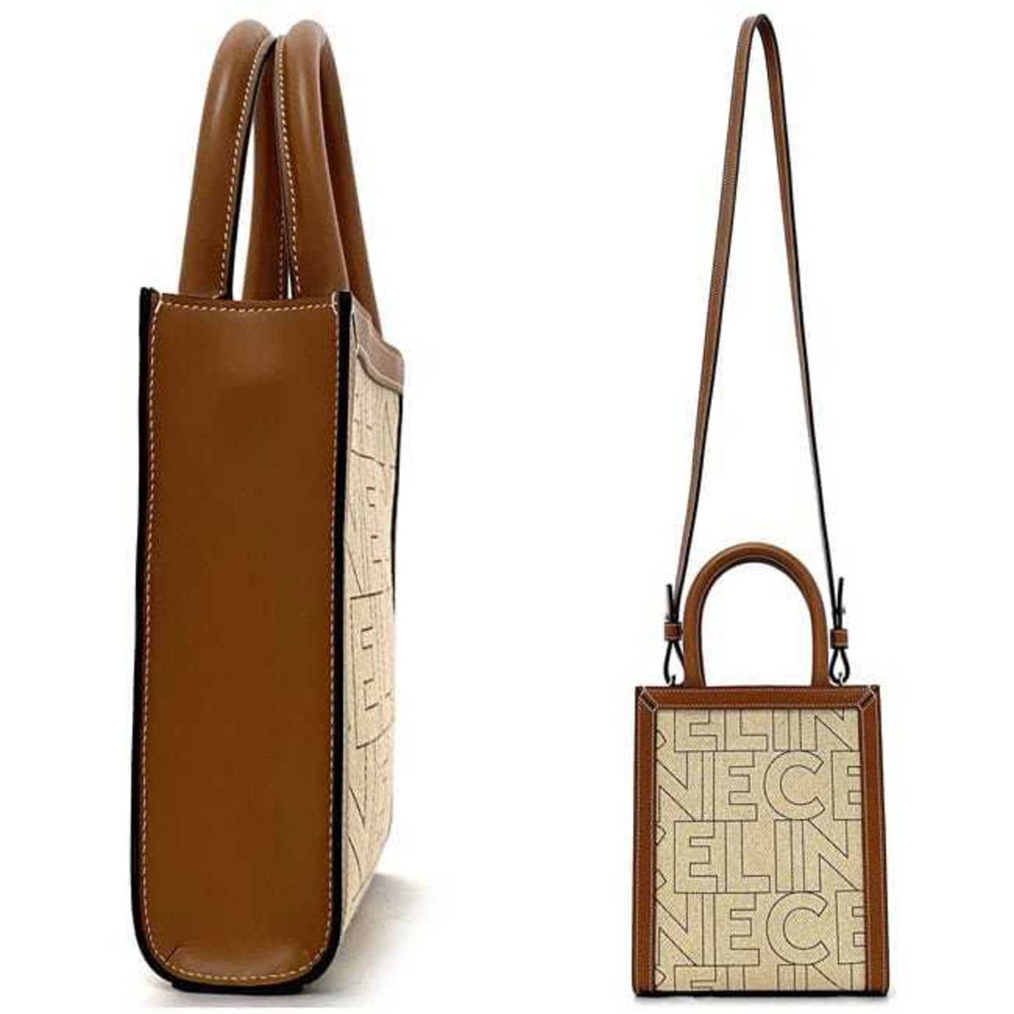 Celine Canvas Brown Handbags