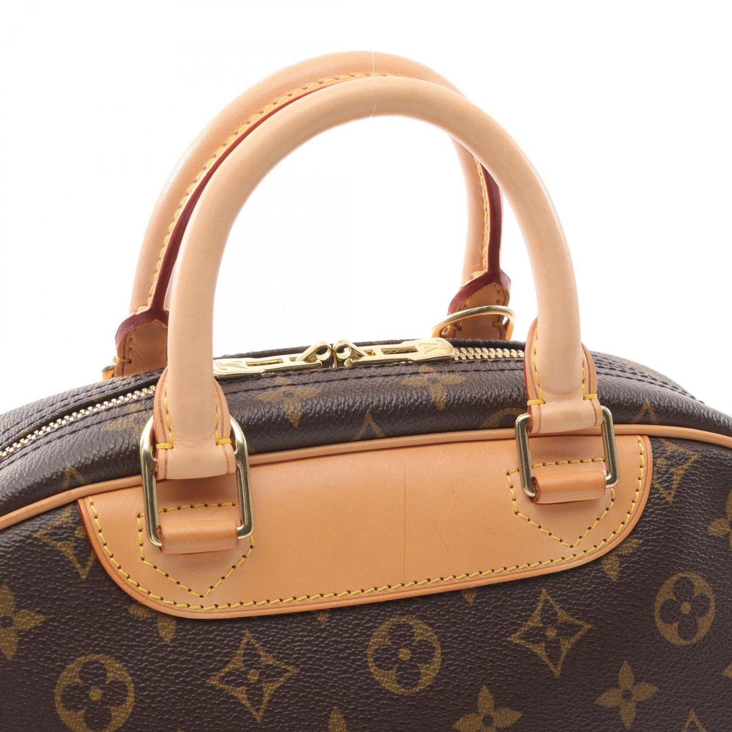 Louis Vuitton Coated Canvas Brown Handbags