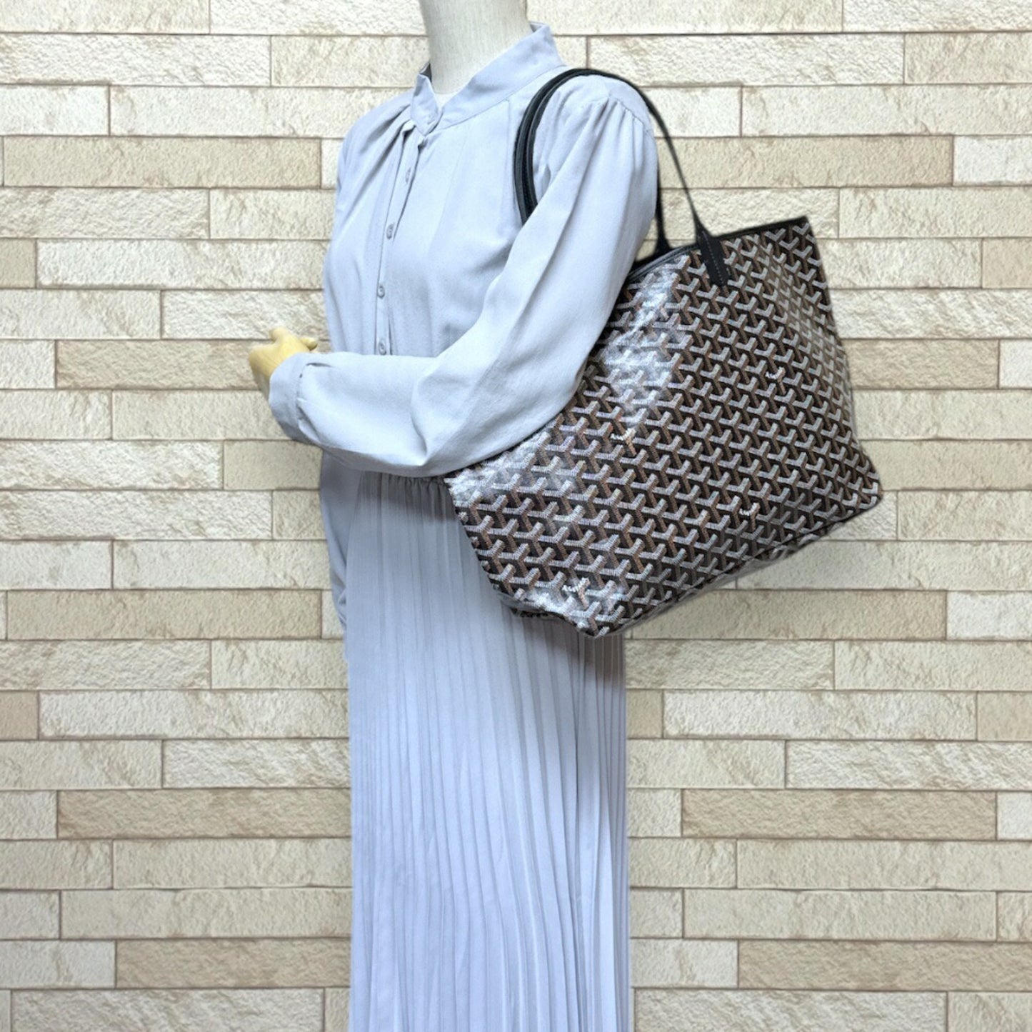 Goyard Pvc Black Tote Bags