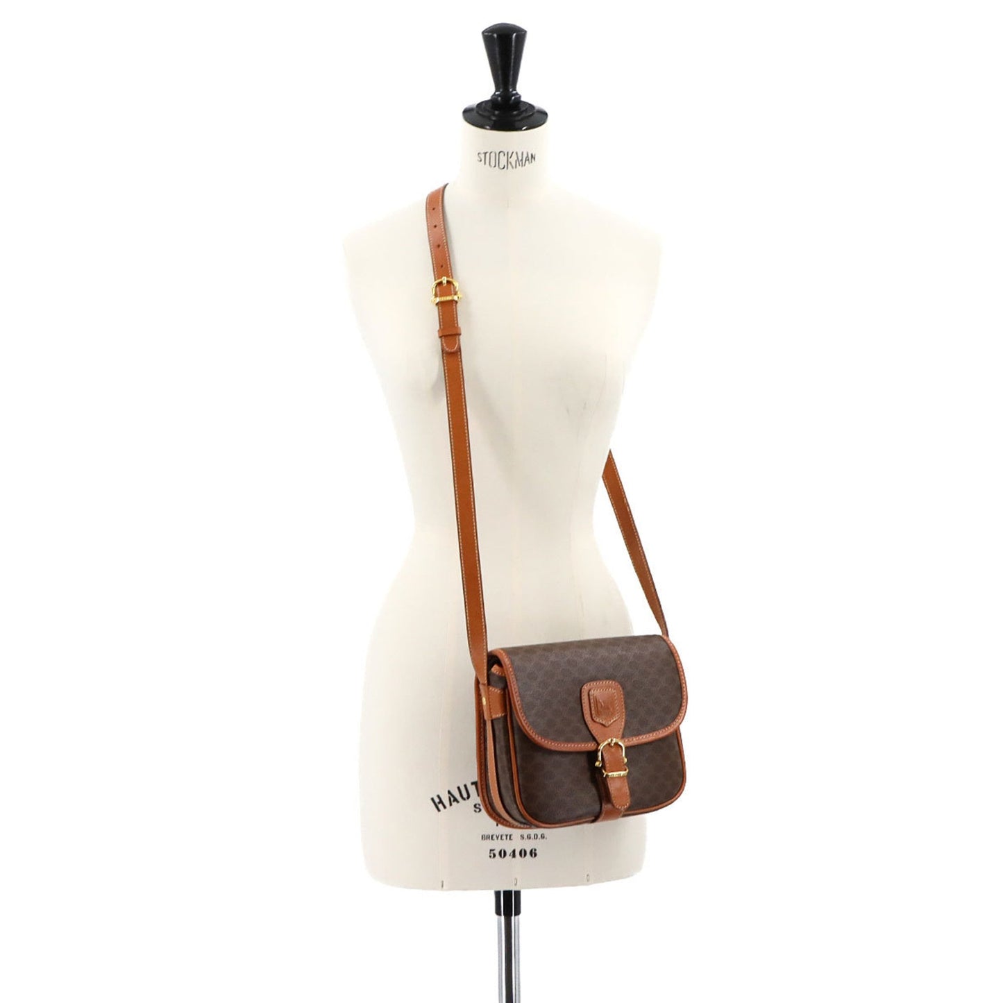 Celine Pvc Brown Shoulder Bags