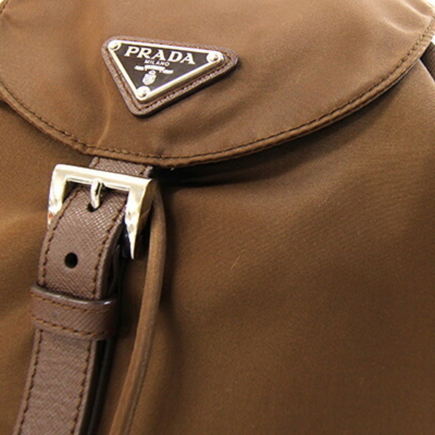 Prada Nylon Brown Backpacks
