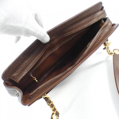 Chanel Calfskin Brown Shoulder Bags