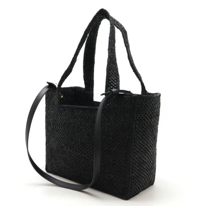 Loewe Woven Fabric Black Shoulder Bags