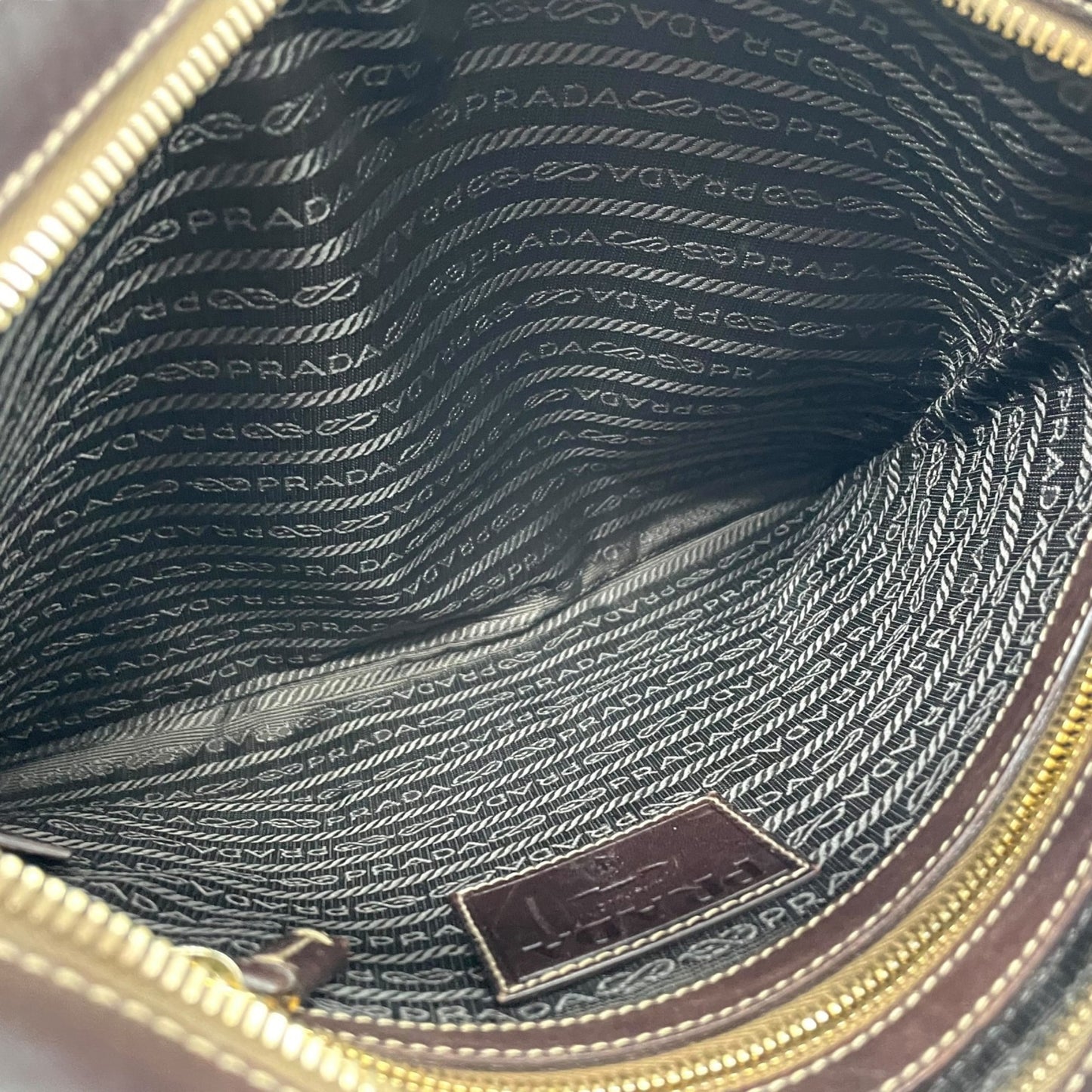 Prada Canvas Brown Shoulder Bags