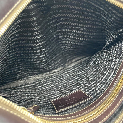 Prada Canvas Brown Shoulder Bags