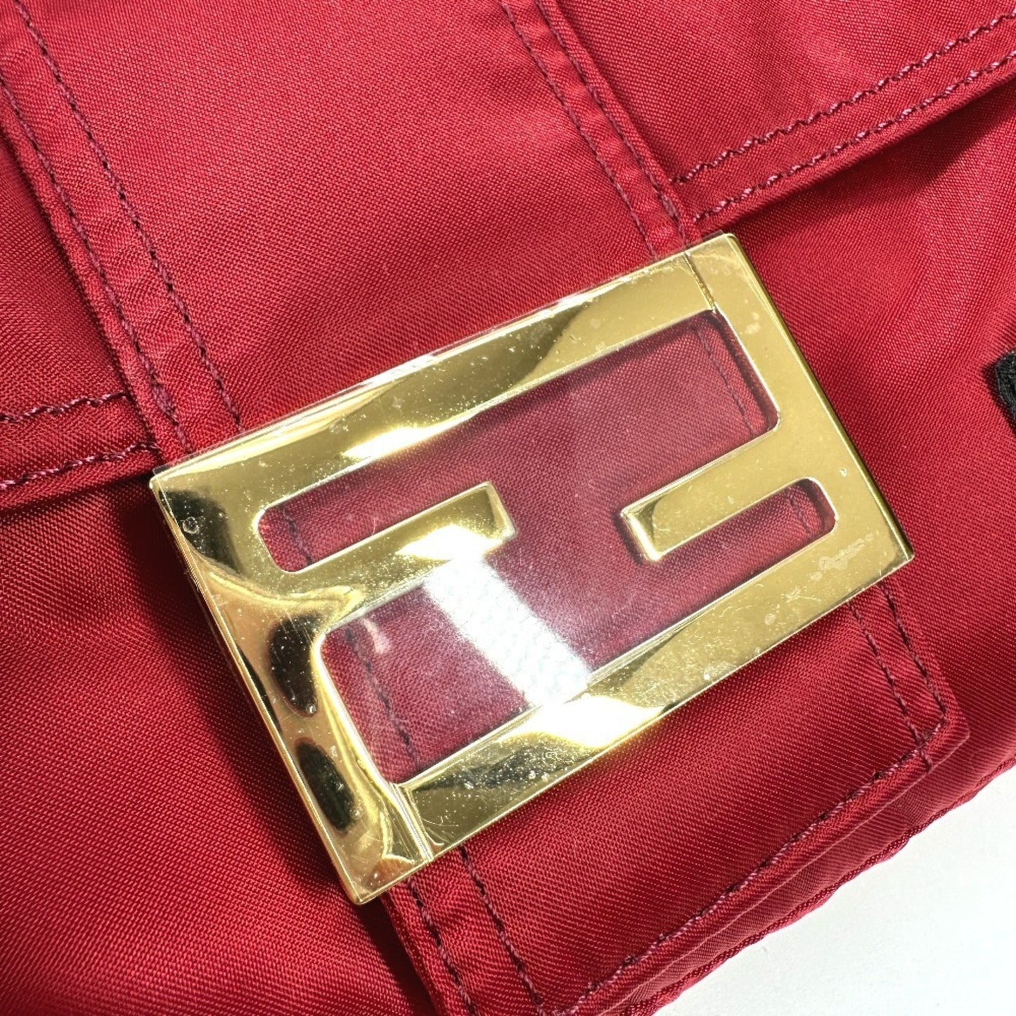 Fendi Nylon Red Shoulder Bags