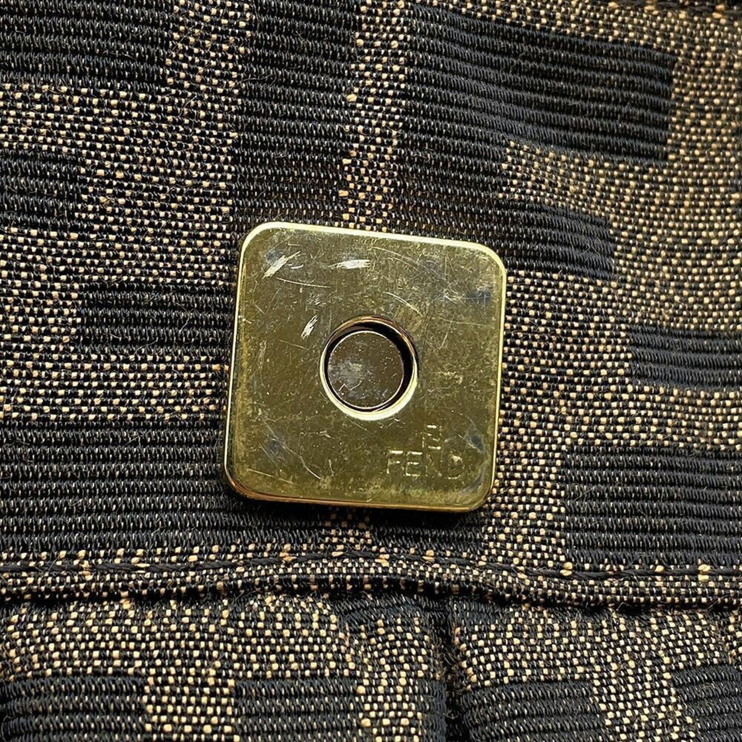 Fendi Canvas Brown Shoulder Bags